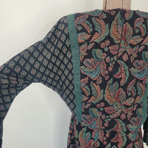 Vintage 80s 3 piece skirt suit with botanical tapestry print - Picture 8 of 16